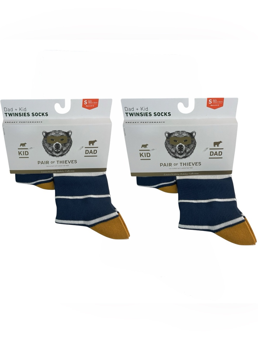 2 Twinsies Sock Set NEW Pair of Thieves Dad & Kid Men Sz 8-12 & Kid M 18mo-3yr